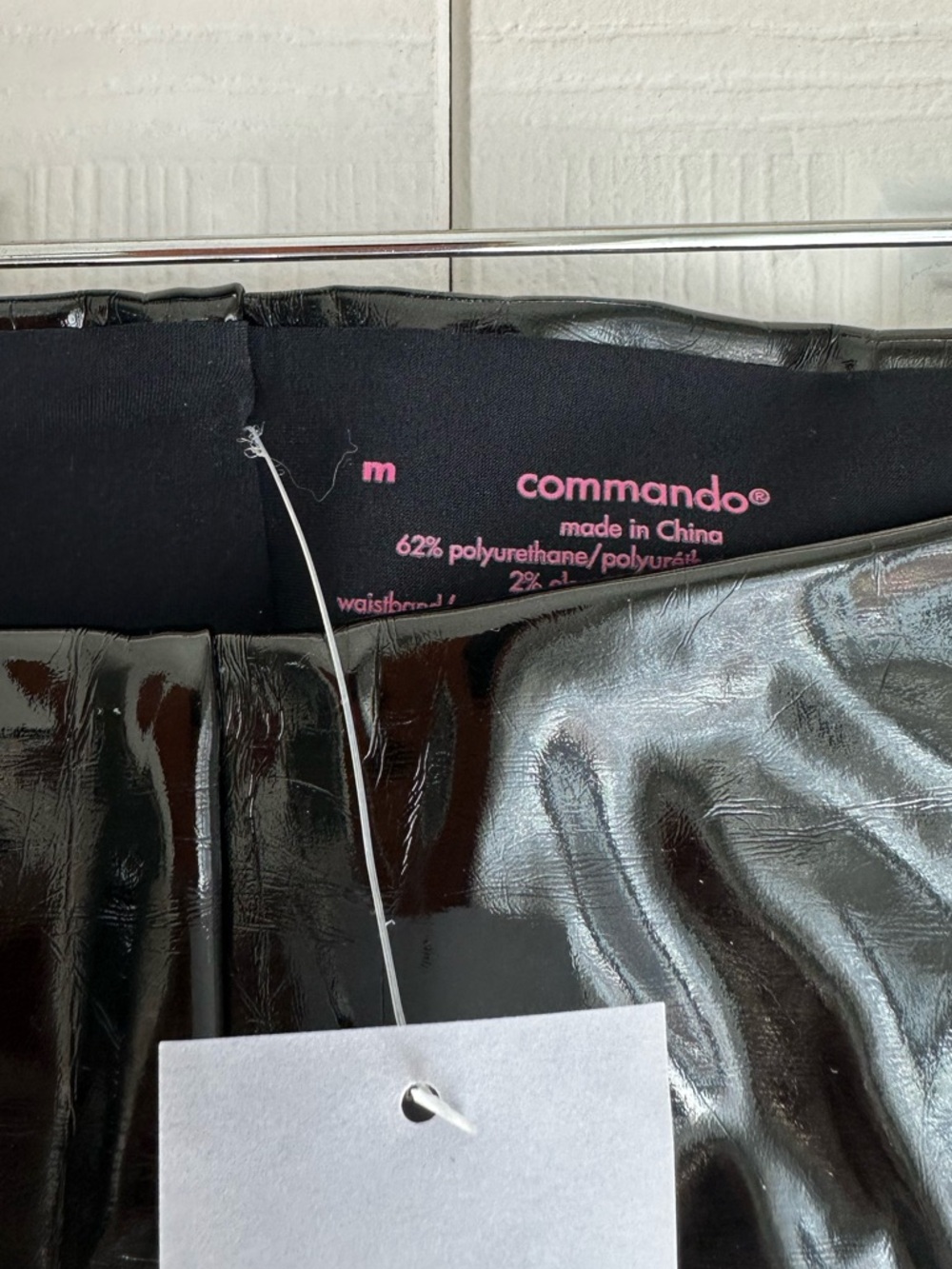 Commando Black Patent High-Waist Leggings - Picture 5 of 6